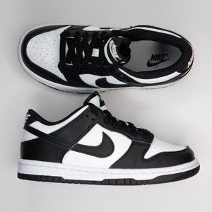 Youth Size 4 - Nike Dunk Low Retro GS Black and White 2021 Kids CW1590-100